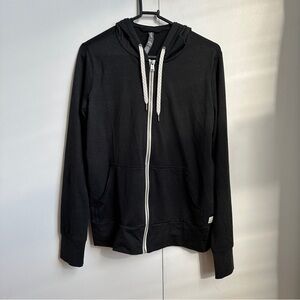 Vuori halo performance dream knit zip up Small black